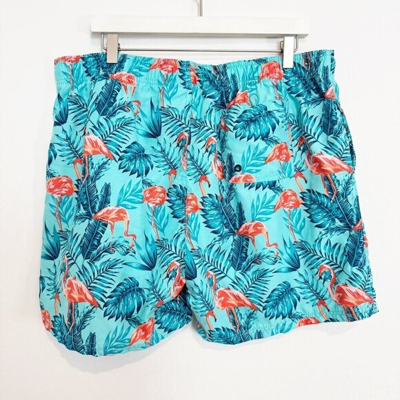Pacific Scene Flamingo Bathing Suit Blue Size XL - Picture 7 of 7
